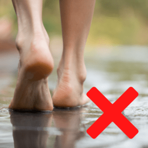 Diabetic Foot Care: 5. Never walk barefoot outdoors